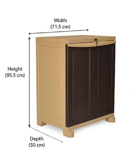 Nilkamal Freedom Small FS1 Plastic Cabinet for Storage| Space & Clothes Organizer| Crockery Shelves| Cupboard| Almari| Wardrobe| Living Room| Adult & Kids| Multipurpose for Home Kitchen & Office - Image 3